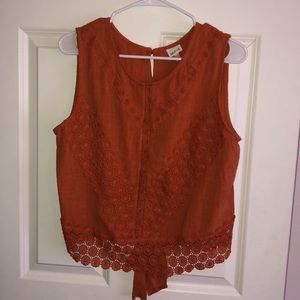 Orange Summer Crop Top Tank